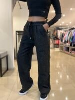 Pantalón Palazzo de Frisa Con Brillo