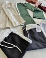 Pantalón Palazzo de Frisa Combinado - Imagen 5