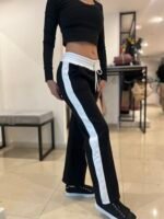 Pantalón Palazzo de Frisa Combinado