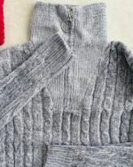 Sweater de Chenille con Medio Cierre - Imagen 4