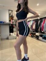 Calza Corta Short Seamless DL con Faja y Franjas Laterales Mod. 320