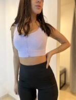 Top Deportivo con Cierre Frontal y Textura Rib Mod. 26639