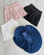 Pollera Plisada con Solapa Cruzada Mod. 26695