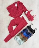 Conjunto Deportivo 3 Piezas DL Campera, Top y Calza Larga Mod. 6044 - Imagen 2