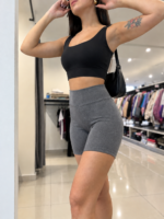 Calza Ciclista Biker Tiro Alto Cintura en V Lisa