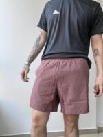 Short Deportivo Hombre HLM 2 en 1 con Calza Interna y Bolsillo Trasero con Cierre Importado