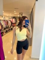 Musculosa Deportiva Crop con Top Incorporado y Ruedo Cruzado Mod. 26669 - Imagen 8