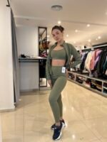 Conjunto Deportivo 3 Piezas DL Campera, Top y Calza Larga Mod. 6044