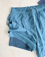 Short Deportivo Hombre HLM 2 en 1 con Calza Interna y Bolsillo Trasero con Cierre Importado - Imagen 6