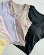Musculosa Deportiva Crop con Top Incorporado y Ruedo Cruzado Mod. 26669 - Imagen 11