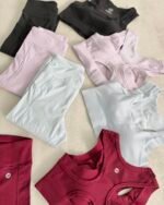 Conjunto Deportivo Top Texturado Rib con Broche y Calza Larga con Bolsillos Mod. 060 - Imagen 10