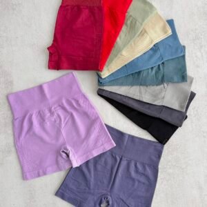 Calza Corta Deportiva Lv. Short Seamless Mod. 831 | Tiro Alto Faja, Tejido Sin Costuras y Efecto Modelador