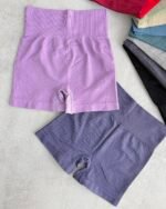 Calza Corta Deportiva Lv. Short Seamless Mod. 831 | Tiro Alto Faja, Tejido Sin Costuras y Efecto Modelador