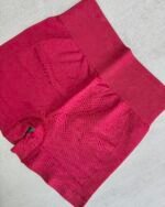 Calza Corta Deportiva Lv. Short Seamless Mod. 831 | Tiro Alto Faja, Tejido Sin Costuras y Efecto Modelador Bordo