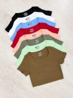 Top Pupera V.Black Morley Mod. 5982 | Remera Crop Manga Corta Escote Cuadrado Seamless