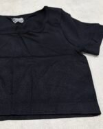 Top Pupera V.Black Morley Mod. 5982 | Remera Crop Manga Corta Escote Cuadrado Seamless Negro