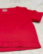 Top Pupera V.Black Morley Mod. 5982 | Remera Crop Manga Corta Escote Cuadrado Seamless Rojo