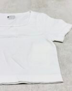 Top Pupera V.Black Morley Mod. 5982 | Remera Crop Manga Corta Escote Cuadrado Seamless Blanco