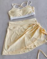 Conjunto Top y Pollera BE c/ Frunce Mod.190070 Amarillo